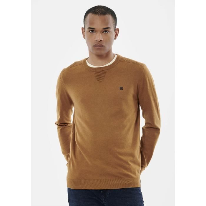 Pull sales marron homme