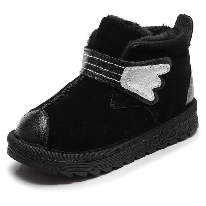 Enfants Chaussures Bottes Bebe Garcon Jeunes Filles Haute Chaussures Noir Cdiscount Chaussures