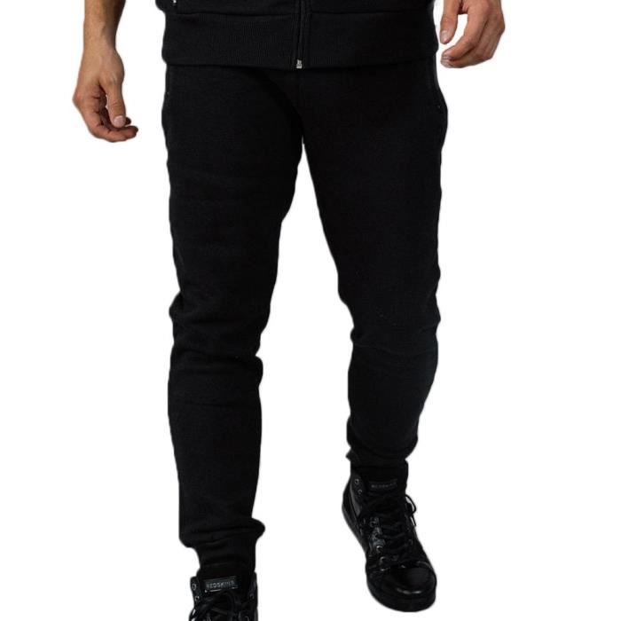 Jogging Homme Noir Redskins Rza Taille haute Taille elastique 85 Coton 15 Polyester Black Cdiscount Pret a Porter