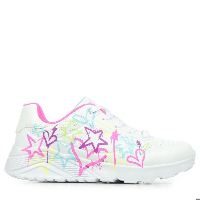 Skechers Baskets fille - SKECHERS - Uno Lite - Blanc - Compensé - Lacets