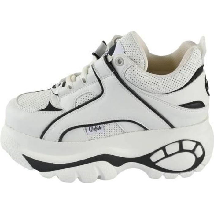 Baskets femme BUFFALO 1339 14 REV Blanc Lacets Cuir