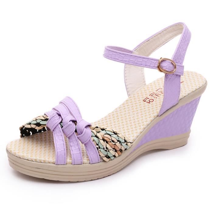 chaussure a talon mauve