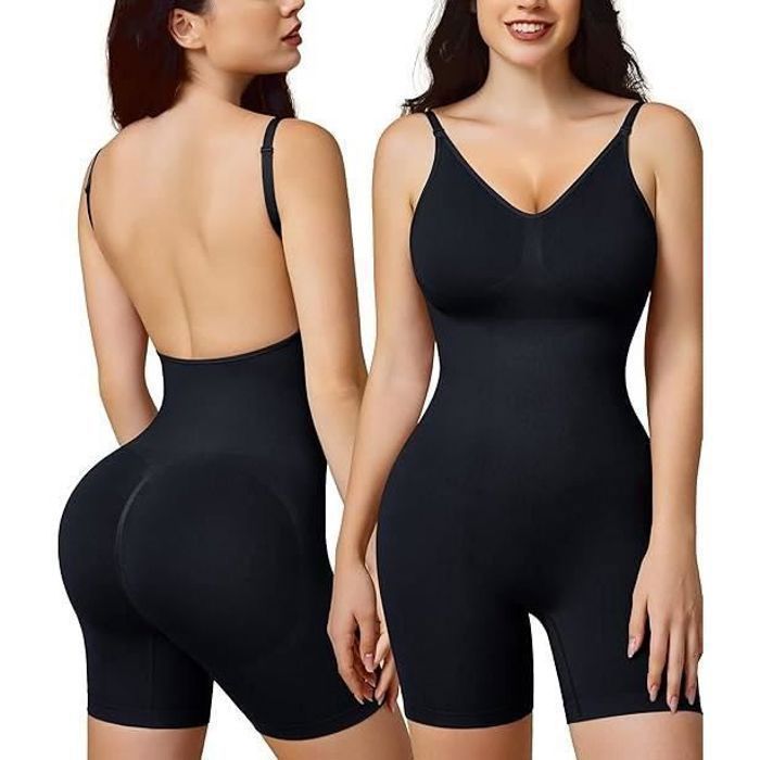 Gaine Amincissante Body Gainant Femme SHAPERX - Combinaison Ventre Plat Invisible - Sans Couture - Taille Moyenne Combinaison Sculptante Invisible