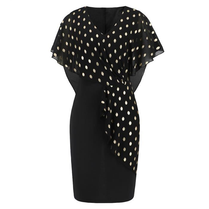 Robe BONPOINT Jersey Fluide à Pois Noir - Taille 10 Ans - Occasion Excellent état