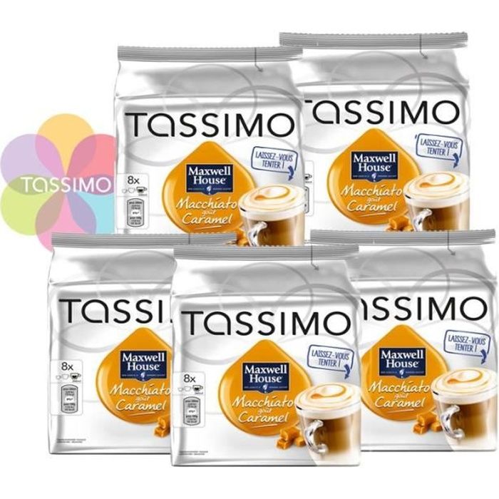 TASSIMO Café dosettes Maxwell House Latte Macchiato Caramel Lot de x  boissons