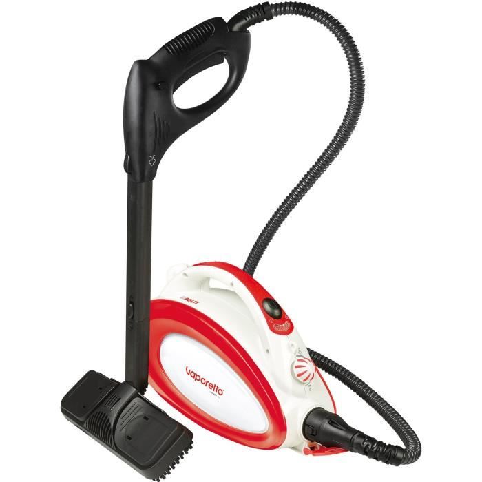 POLTI VAPORETTO Handy 20 - Nettoyeur vapeur avec bandoulière - 35 BAR - 90 g/min - 1500W - 10 accessoires - Rouge + Blanc