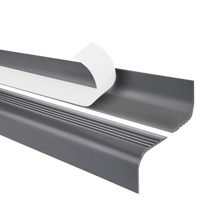Nez de marche profil d/’angle PVC autoadh/ésif 50x40mm antid/érapant descalier-protection 100cm bande de bordure Brun
