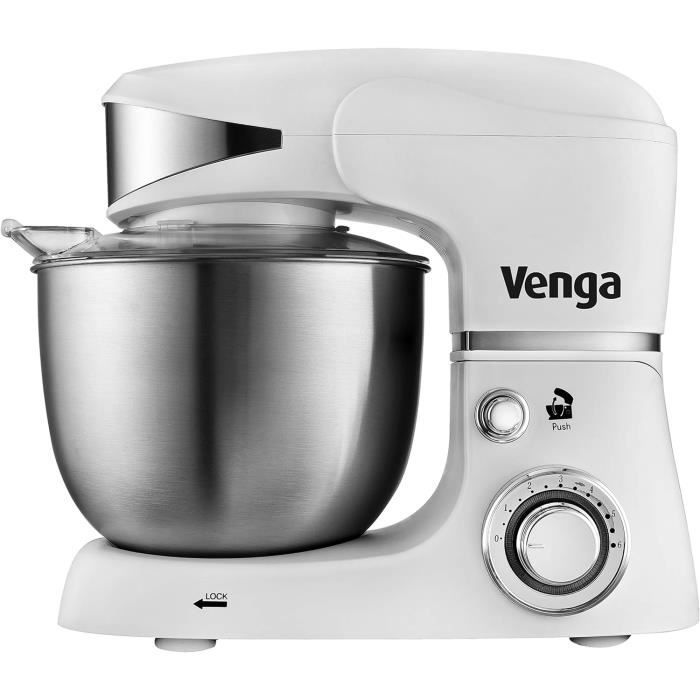 Klarstein Chiara Robot De Cuisine Multifonctions 1600 W, Bol Inox 5 L 12 Vitesses Ecran Tactile Lcd Silencieux 72 Db Accessoires Lavables Set De Patisserie Boitier En Aluminium Moule Sable 85480556