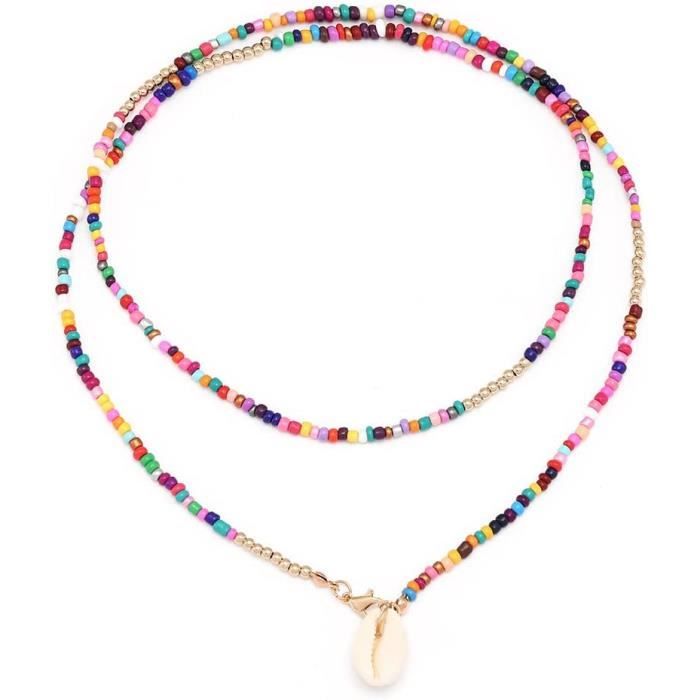 Jovono Lot De 3 Colliers Ras Du Cou Bohème En Perles Avec