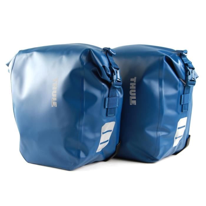 thule - shield pannier 13l pair - bleu - mixte - sac de vélo étanche avec bandoulière amovible
