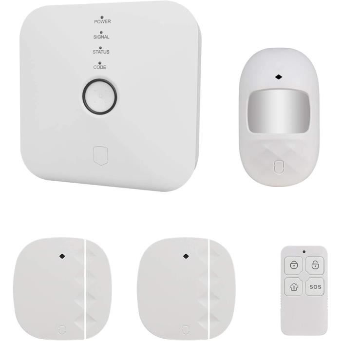 Système d'Alarme Antivol Sans Fil GSM SMS Détecteur Capteur Kit Téléphone App Télécommande 433MHz 1527