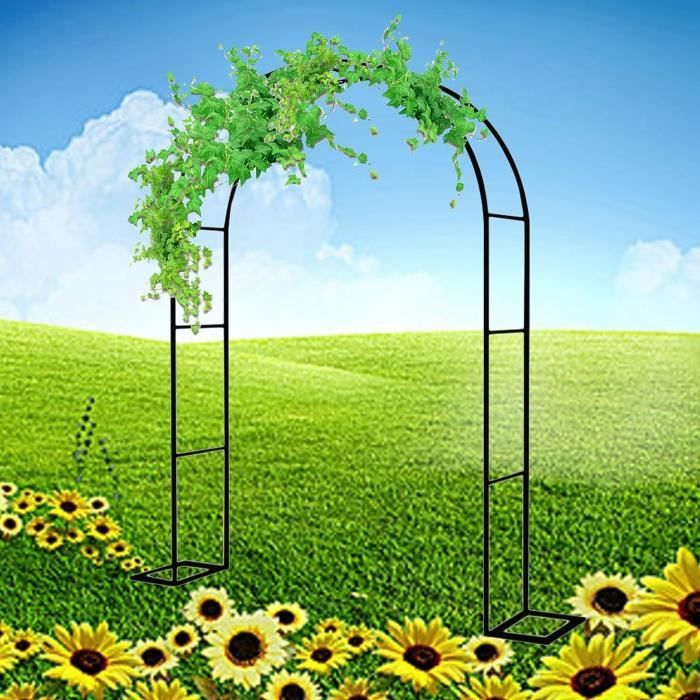 Arche Jardin Metal Noir Arche Jardin Fer Forge Stable Et Eacuteleacutegant Arche De Jardin pour Arche Jardin Metal Noir Arche Jardin Fer Forge Stable Et Eacuteleacutegant Arche De Jardin pour
