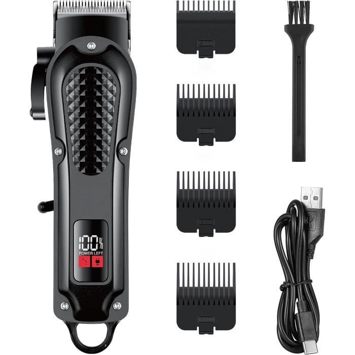 Tondeuse Cheveux Et Barbe Pour Hommes Professionnelle - Neuf, Multifonction, Rasoir Tondeuse Puissant, Livrée Avec Accessoires