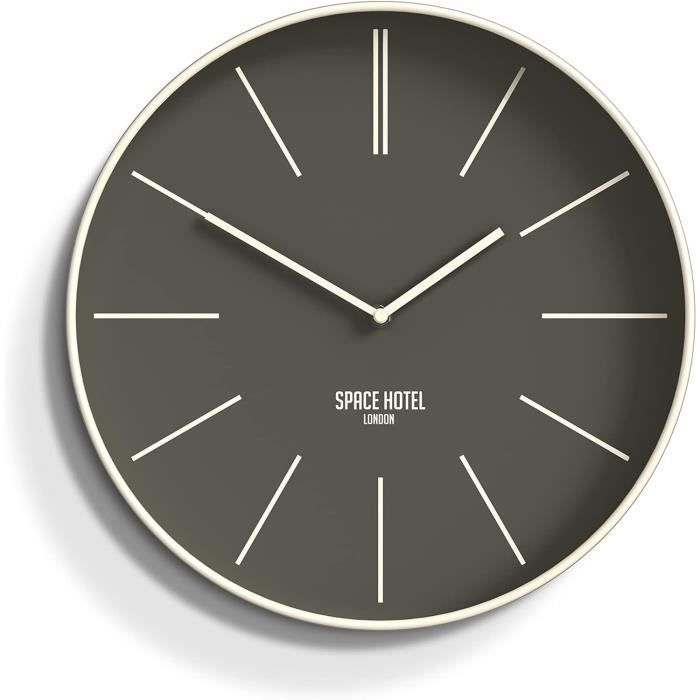 Grande Horloge Murale Silencieuse Moderne - Décoration Salon, 56x72 Cm, Verre Et Métal