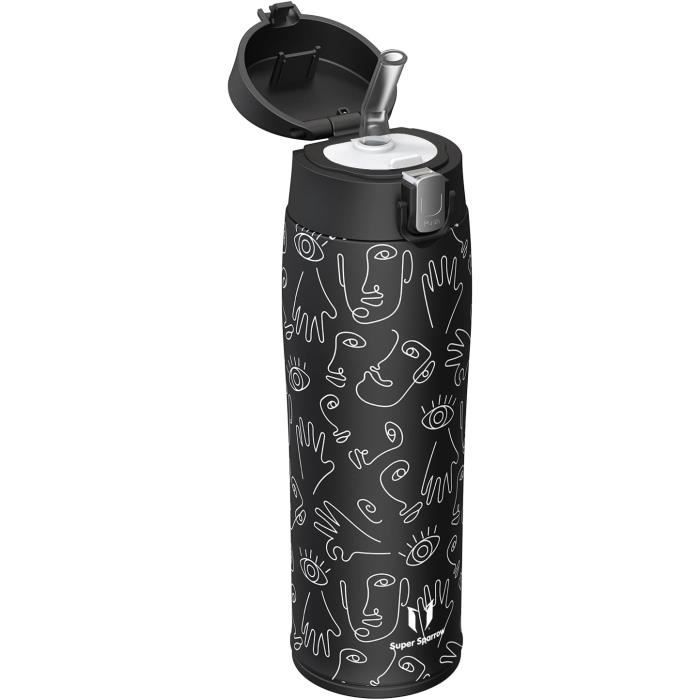 Bouteille Isotherme Capybara 530 Ml Pour Enfants - Avec Paille Et 50 Autocollants Animaux