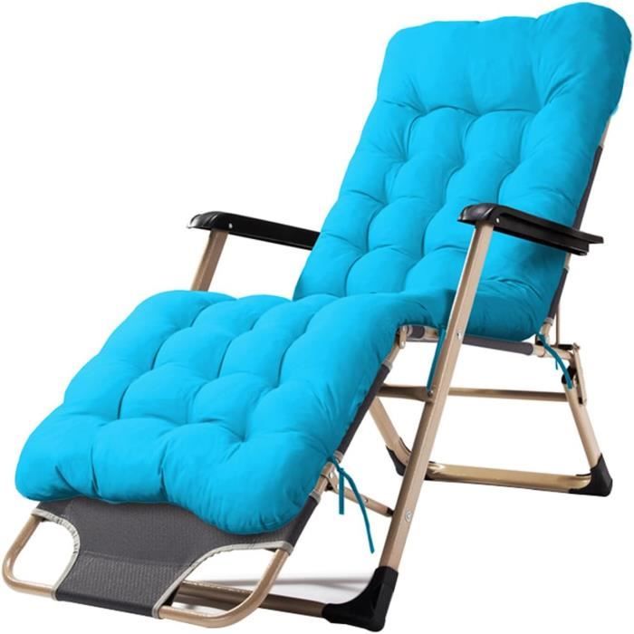KESSER® Chaise Longue De Jardin Pliable Extra Large Et Résistante Aux Intempéries, Charge Maximale : 200 Kg, Rembourrage Ergonomique, Dossier Réglable Avec Coussin De Nuque, Porte-gobelet Et