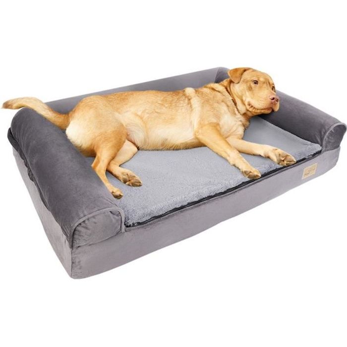 Comparer les prix de Panier Chien Orthopédique Canapé Lit pour Chiens Déhoussable 80 x 60 x 18cm