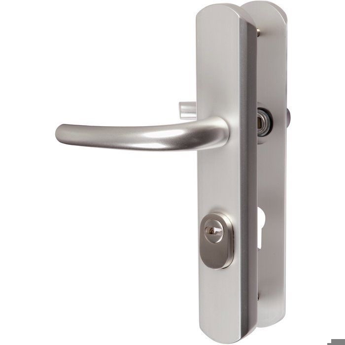 poignee de porte sur plaque argent cle i secumax vachette cdiscount bricolage