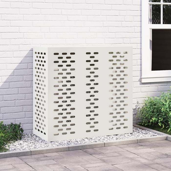 Housse de climatiseur - VIDAXL - 110x50x105 cm - Blanc - Protection extérieure - Matériau synthétique