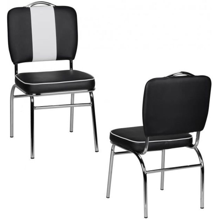 chaise rétro - wohnling - américan 50's/60's diner - design vintage - revêtement pu