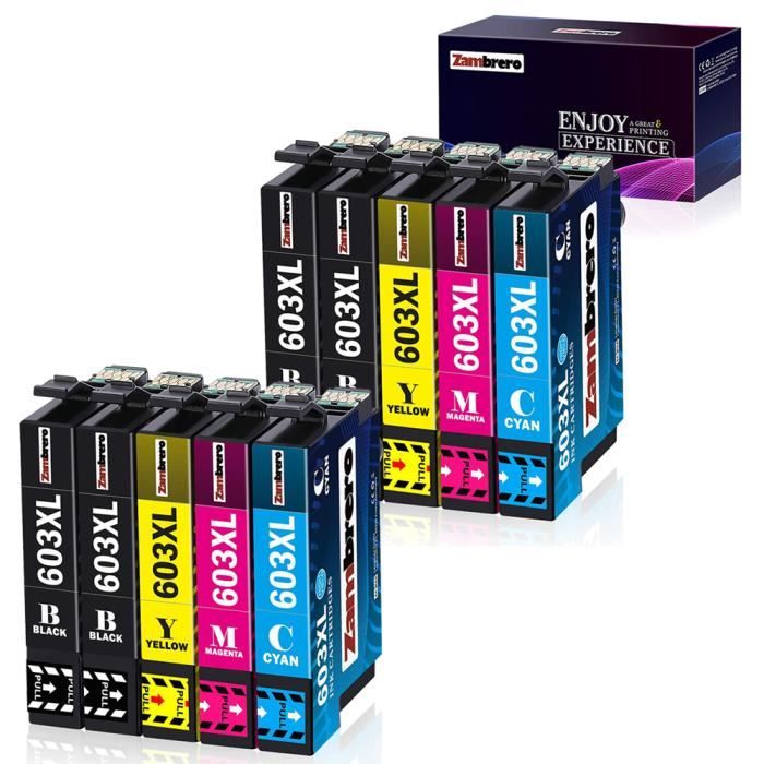 Pack de cartouches d'encre 603 XL Noir + Couleurs - Compatible EPSON  JETLINE : le pack de cartouches d'encre à Prix Carrefour