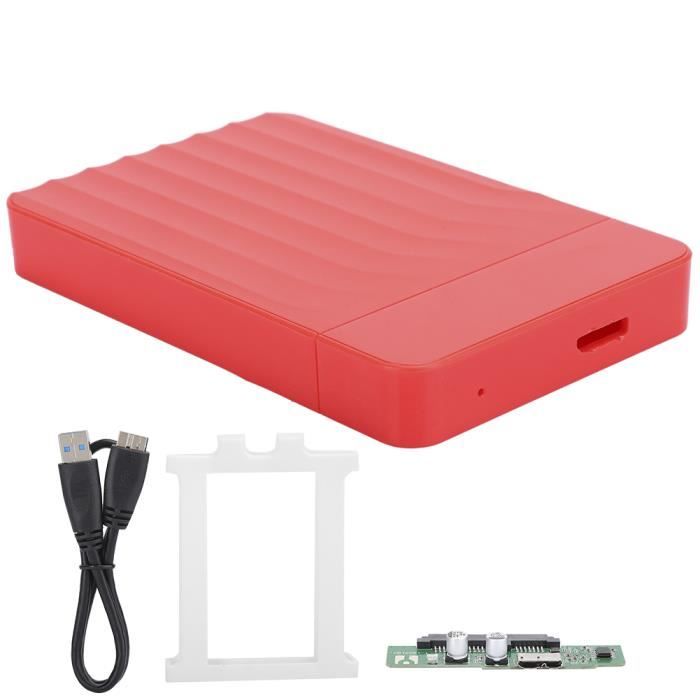 Boîtier Externe HDD SSD 2.5″ USB 3.0 Aluminium – Transfert Ultra-Rapide Jusqu'à 5Gbps – Compatible 1To