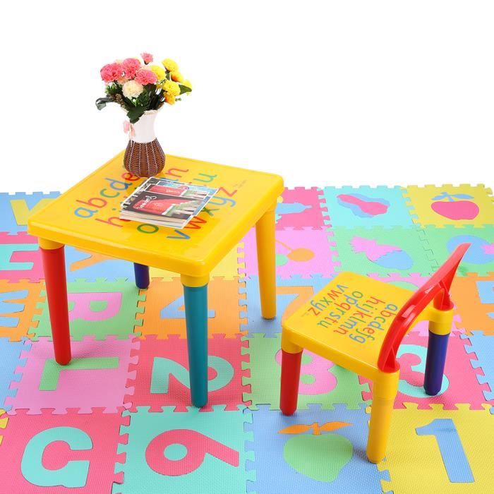 Table Et Chaise Enfant Abc Alphabet Meuble Jouet En Plastique Pr Enfants Plus 3 Ans Cdiscount Puericulture Eveil Bebe