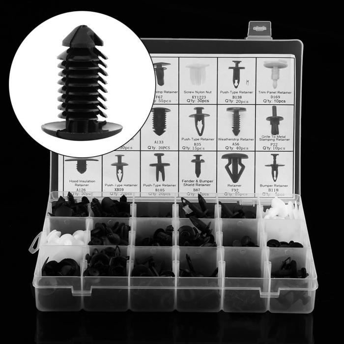 Rivets Fixation de Type Poussoir Clip Plastique Pare-boue Voiture Auto france 