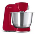 Robot de cuisine - BOSCH Kitchen machine MUM5 - Rouge foncé/silver - 1000W-7 vitesses+pulse - Bol mélangeur inox 3,9L-1