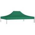 :)19943 GRAND Toit de tente de réception ECONOMIQUE - Toile de Tonnelle 4x3 m Vert 270 g-m² Pour Extérieur Terrasse Jardin Patio-1