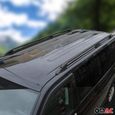Barres de toit longitudinales pour Opel Combo D 2012-2019 Long Aluminium Noir-1