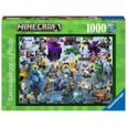 Puzzle 1000 pièces Minecraft - Ravensburger - 17188 - Dessins animés et BD - Gris-1