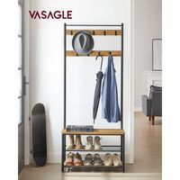 Portemanteau, Meuble d'Entrée avec Étagère à Chaussures à 3 Niveaux Portemanteau, Meuble d'Entrée avec Étagère à Chaussures à 3 Niveaux