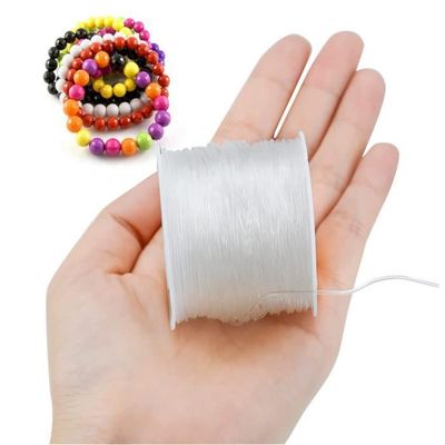 Kit 4 Fils élastiques Transparents Pour Bijoux DIY - 0.4mm à 1mm - Pour Bracelets, Perles, Création