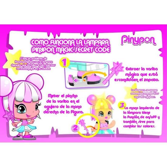 Pinypon Magic Secret Code Grande figure de 30 cm surprise pour
