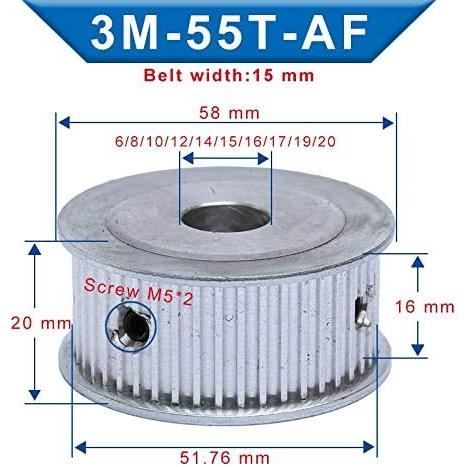 Engrenage Conique 2 Module 20 Dents – Alésage 8 à 20 Mm, Transmission 90° Précise En Acier Carbone