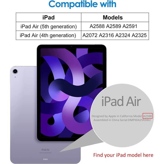 Protection Écran pour iPad Air 5-4 (10,9-Pouces, Modèle 2022-2020