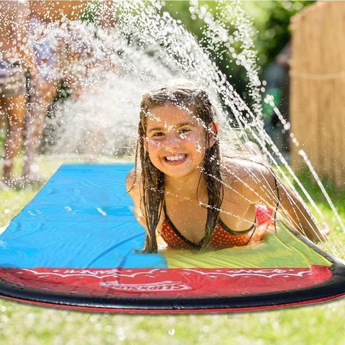 Toboggan Gonflable Pour Enfants WBTY - 158x79x62cm, Bleu, Pour Piscine, Jeu D'Eau Intérieur/Extérieur