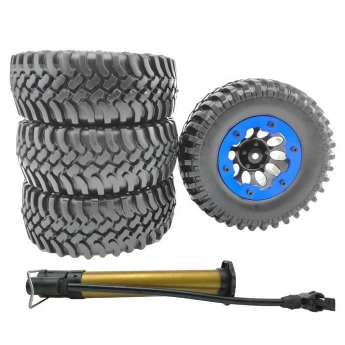 ANKROYU Jeu De 4 Pneus RC 1,9 Pouces - Caoutchouc, 120x45 Mm, Hexagone 12 Mm - Pour SCX10 TRX4 D90 - Adhérence Tout-terrain