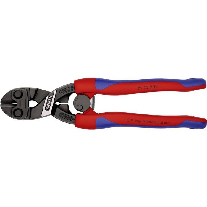 Coupe-boulons compact noir atramentisé plastifié 200 mm - Knipex Cot 71 01 200
