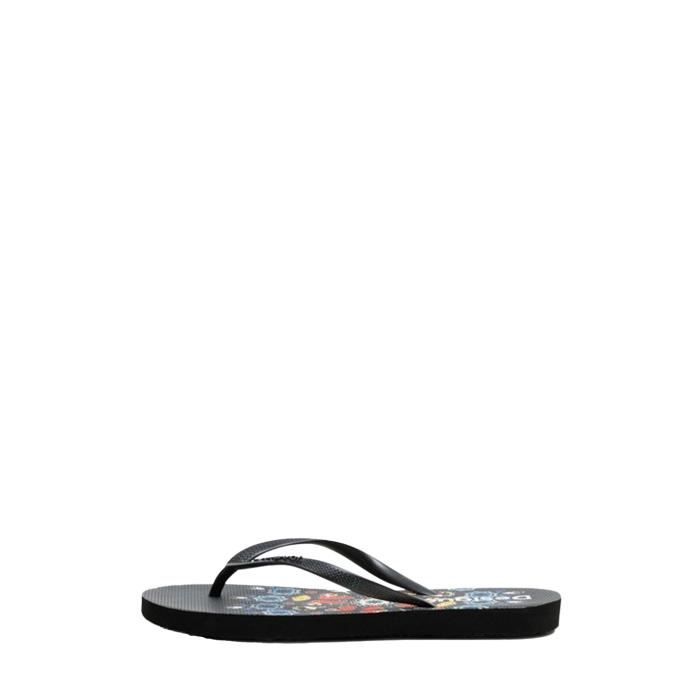 Tongs femmes Desigual Noir Imprim floral Sportif 100
