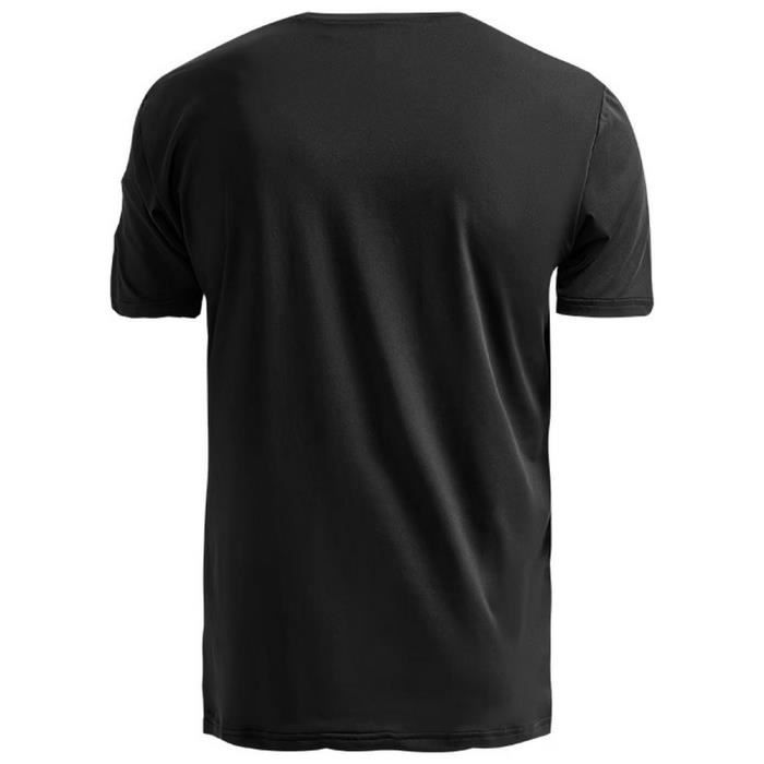 T shirt noir uni hot sale homme