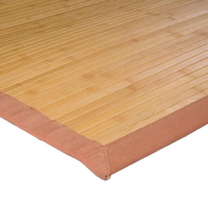 Tapis En Bambou Magenta - 90x120 Cm - 100% Bambou Naturel Pour Salle De Bain, Cuisine Et Salon