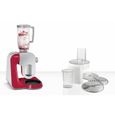 Robot de cuisine - BOSCH Kitchen machine MUM5 - Rouge foncé/silver - 1000W-7 vitesses+pulse - Bol mélangeur inox 3,9L-2