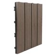 Dalle de terrasse en bois composite - Mixmest - 11 pièces - Marron-2