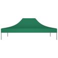 :)19943 GRAND Toit de tente de réception ECONOMIQUE - Toile de Tonnelle 4x3 m Vert 270 g-m² Pour Extérieur Terrasse Jardin Patio-2