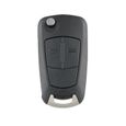 Pour Vauxhall Opel Corsa Astra Vectra Zafira 2 boutons télécommande Flip Key Fob Case, noir-2