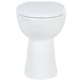 Toilette haute sans bord fermeture douce 7 cm Céramique Blanc - Pwshymi - B19065-2