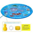 BRUCE24608-Tapis de Jet d'eau Gonflable, Tapis de Jeux Aquatique pour Enfant Plage-pelouse, 170cm Tapis de pulvérisation d'eau pou-2