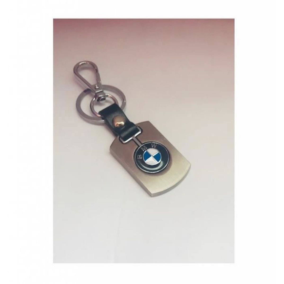 BMW Porte-cl/és Original Disc en Acier Inoxydable laqu/é Argent